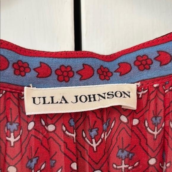 Ulla Johnson Neela Floral Print Silk Midi Dress Scarlet Red Size 0 Valentine Day - Picture 8 of 17